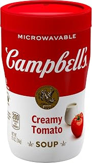 Campbell's Sipping Soup, Creamy Tomato Soup, 11.1 oz Microwavable Cup