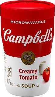 Campbell's Sipping Soup, Creamy Tomato Soup, 11.1 oz Microwavable Cup