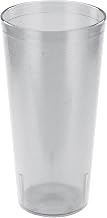 Winco 20 oz Clear Pebbled Plastic Tumbler (Set of 12) | Dishwasher safe, BPA-free, Shatterproof, Secure grip, Jam-free stacking, Great for Water, Juice, Soft Drinks and Cocktails