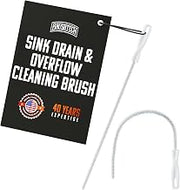 Brushtech Sink Drain & Overflow Multi-Purpose Cleaning Brush - White