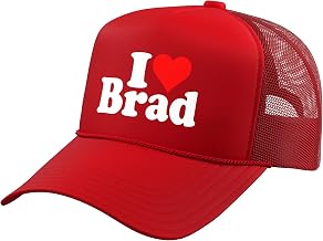 I Love Heart Brad Bradley Bradshaw Brady Trucker Hat with Adjustable Mesh Back
