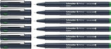 Schneider Pictus Fineliner (Line Width 0.3 mm, Indelible, Metal-Encased Tip, 85% Recycled Plastic Casing) Pack of 6, Green