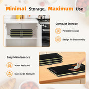 YEJOUMO Detachable Electric Warming Tray, 4 Modular Panels, Black