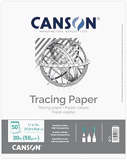 Canson Tracing Paper, 11" x 14", 50 Sheets/Pad, 1 Pad