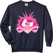 Silly Emu Face Cute Pink Bird Halloween Face Pink Emu Comfort Colors Adult Sweatshirt