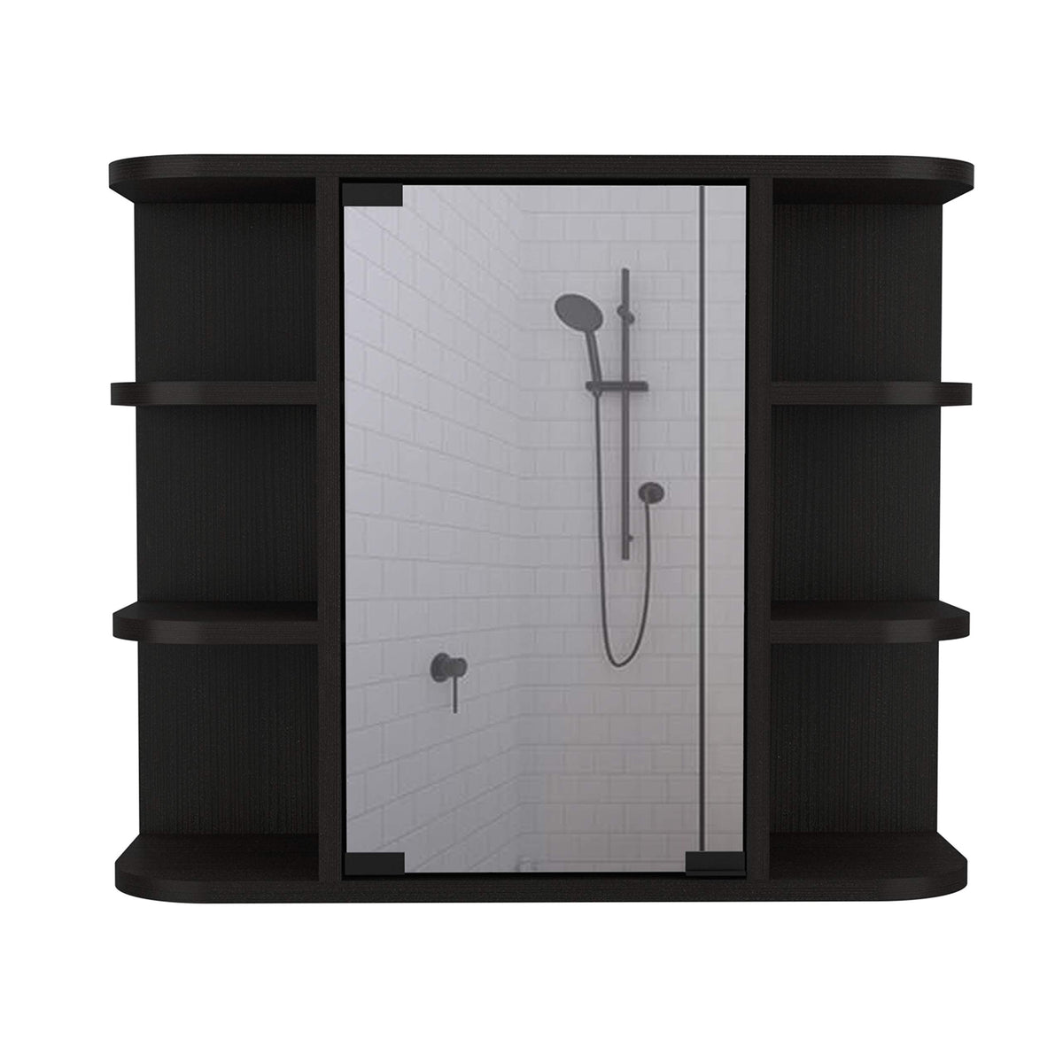 DEPOT E-SHOP Black Wengue / Modern / 1 Medicine Cabinets