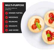 Stock Your Home 100 / White / 4 Pack Pack of 25 Plates