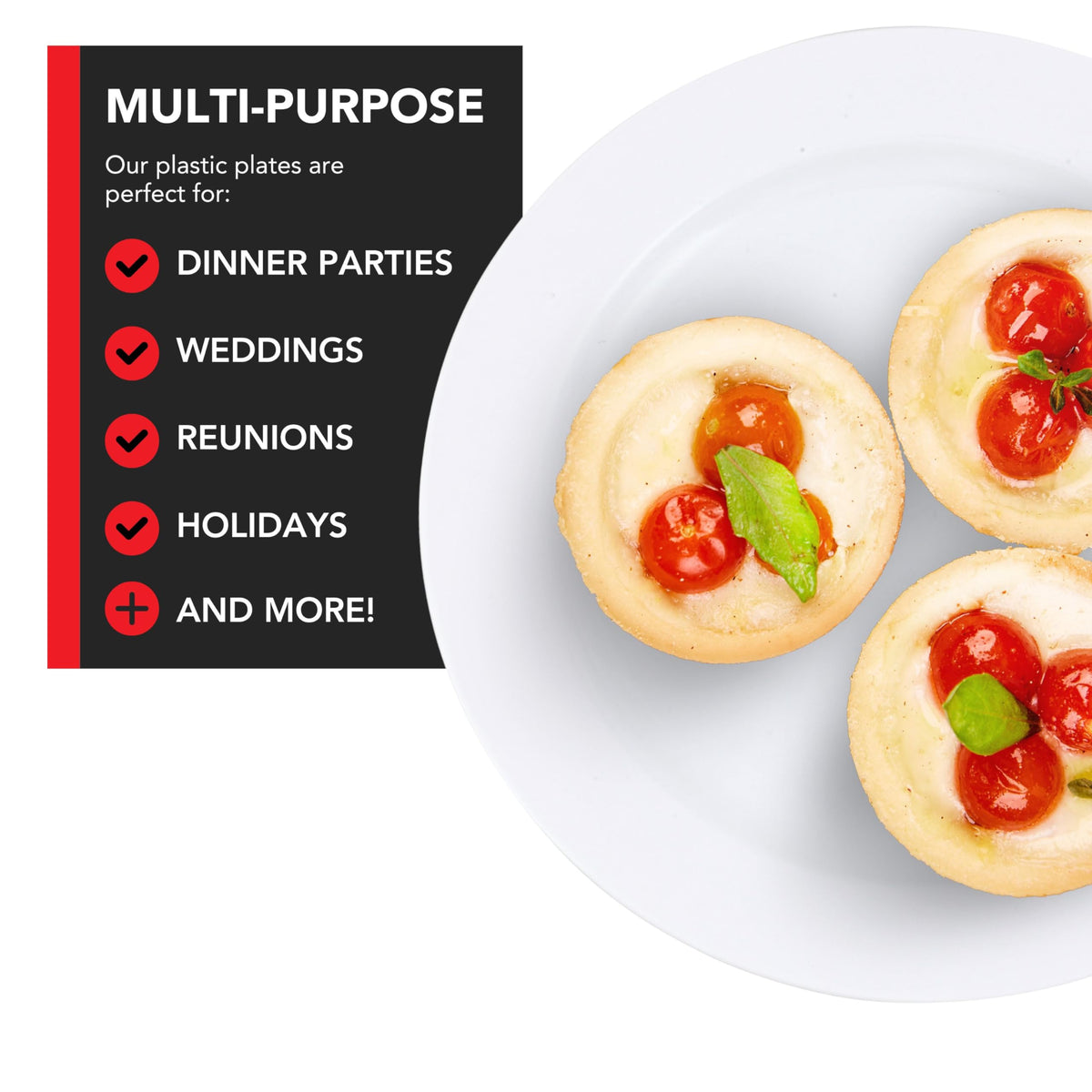 Stock Your Home 100 / White / 4 Pack Pack of 25 Plates