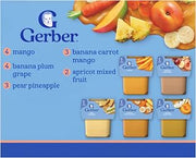 Gerber Stage 2 Tropical Adventure Baby Food Variety Pack, 4 Oz, 32 Pack