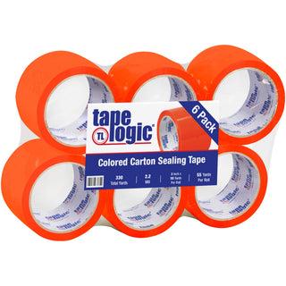 3 Inch x 55 Yards Orange Packing Tape by Tape Logic – 6 Pack, Polypropylene Tape,Acrylic Adhesive, Orange, Pack of 6, Model TLT90522O6PK