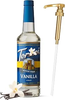 Jimoco® Syrup Pump Dispenser + Torani® Sugar Free Vanilla Syrup, 25.4 oz - Coffee Syrup Pump & Flavoring Bundle