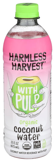 Water Coconut Pulp Organic, 16 Ounce by Harmless Harvest – 16 Fl Oz (Pack of 1), Model 0810068900361