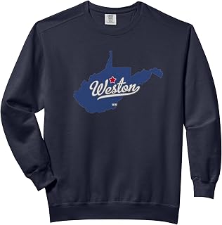 Weston West Virginia WV Map Comfort Colors Adult Sweatshirt