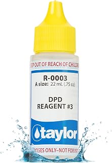 Taylor Reagent #3 .75 oz R-0003-A | Dropper Refill Tests Total Chlorine Sanitizer Levels in Pools & Spas, Replace Annually