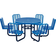 Global Industrial Blue / 98 inches x 98 inches x 32 inches / Industrial Picnic Tables