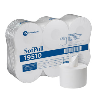 Georgia Pacific SofPull Centerpull 2-Ply High Capacity Toilet Paper by Georgia-Pacific – Regular, Paper, White, Pack of 6, Model 19510