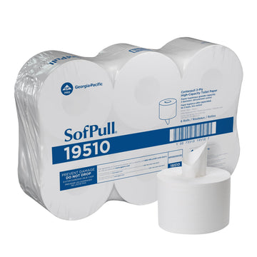 Georgia Pacific SofPull Centerpull 2-Ply High Capacity Toilet Paper by Georgia-Pacific – Regular, Paper, White, Pack of 6, Model 19510
