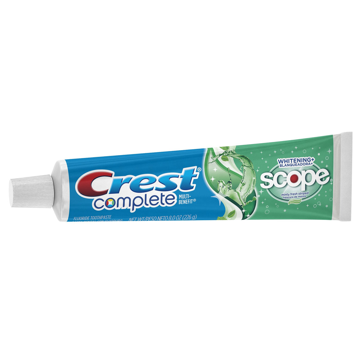 Complete Whitening Plus Scope Minty Fresh Toothpaste by Crest – 8 Ounce (Pack of 4), Pack of 4, Model 84838130