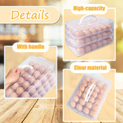 Jgalnim 3 Layer Egg Tray with Lid, Holds 72 Eggs, Clear Plastic