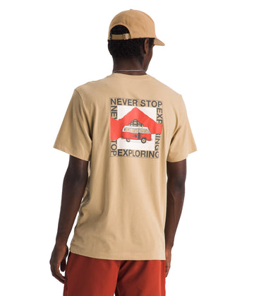 Men's Escape The City Short-Sleeve Tee by The North Face – Cotton, Khaki Stone, Model NF0A8GMK