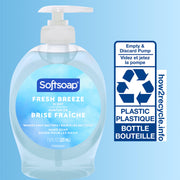 Liquid Hand Soap by Softsoap – 7.5 Fl Oz (Pack of 6), Plastic, Fresh Breeze, Pack of 6, Model US04964A