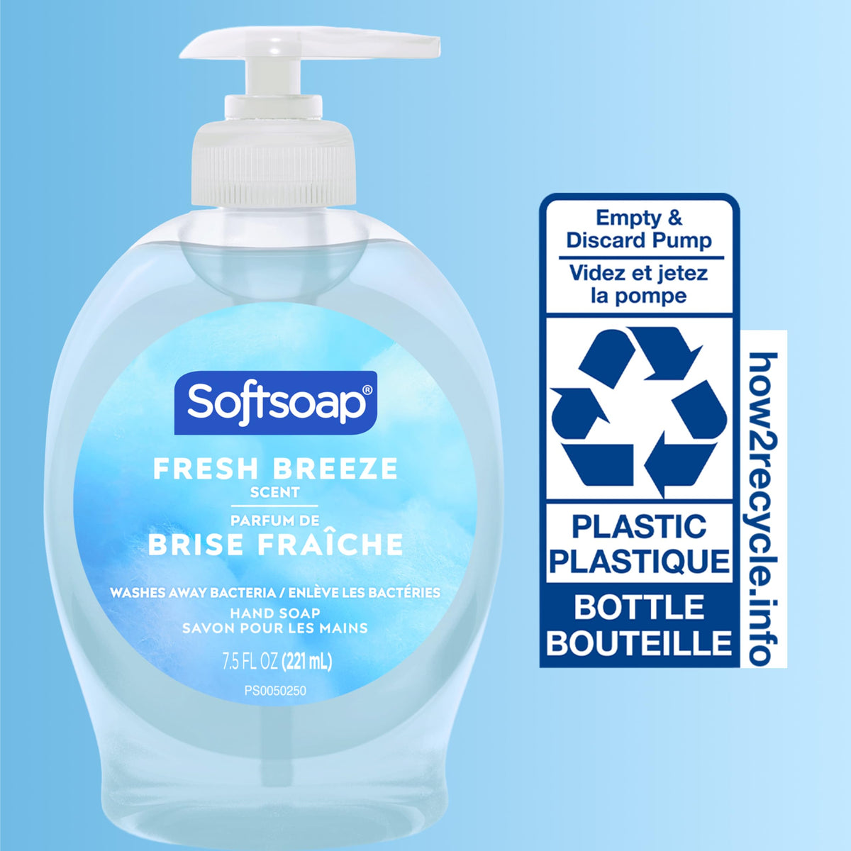 Liquid Hand Soap by Softsoap – 7.5 Fl Oz (Pack of 6), Plastic, Fresh Breeze, Pack of 6, Model US04964A