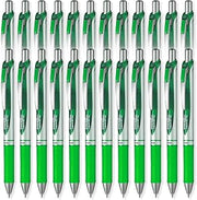 Pentel EnerGel XM BL77 - Retractable Liquid Gel Ink Pen - 0.7mm - 54% Recycled - Lime Green - Set of 24