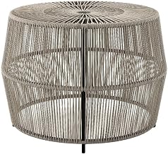 Furniture of America Muse & Lounge Co. Meja Wicker/Rattan Round Outdoor Coffee Table in Gray