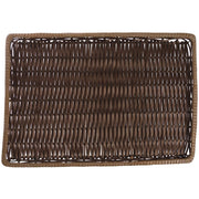 Two -Tone Beige Storage Basket- 18"L x 26"W x 1"H by HUBERT – Plastic, Brown, Model K2000-26SFT DB