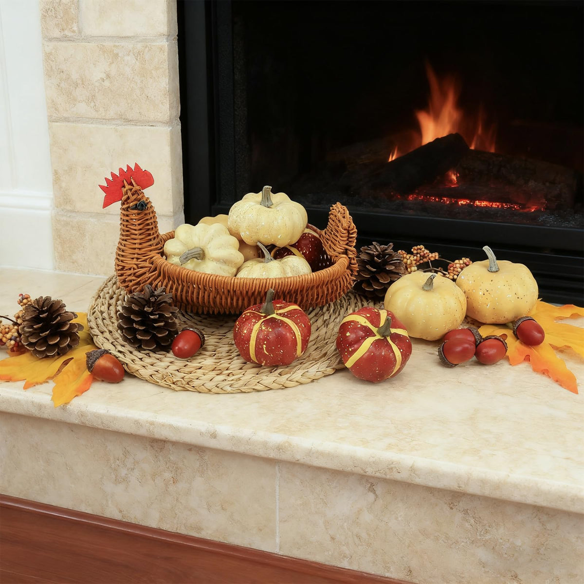 Ghrdopy Artificial Pumpkins Set, 23 Pieces, Style-7