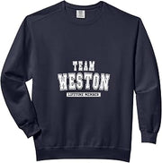 Team WESTON Lifetime Member Family Last Name Comfort Colors Adult Sweatshirt