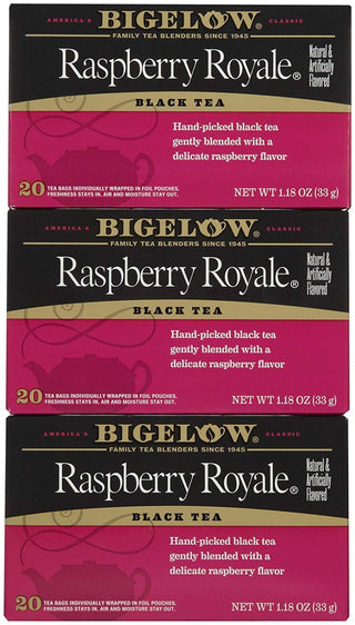 Bigelow Raspberry Royale Tea Bags - 20 ct - 3 Pack by Bigelow Tea – 20 Count (Pack of 3), Pack of 3, Model CBG-069-B