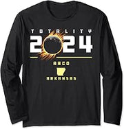 Abco Arkansas 2024 Total Solar Eclipse Long Sleeve T-Shirt