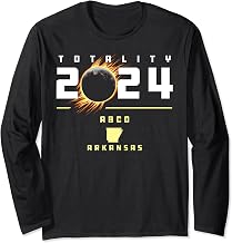 Abco Arkansas 2024 Total Solar Eclipse Long Sleeve T-Shirt