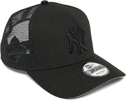 New Era NY New York Yankees 9FORTY Black on Black 1996 World Series Snapback Trucker Cap, Adjustable Hat
