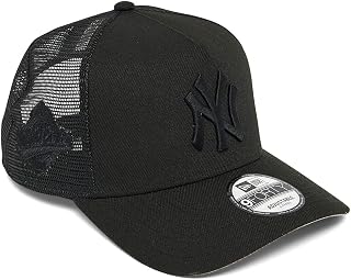 New Era NY New York Yankees 9FORTY Black on Black 1996 World Series Snapback Trucker Cap, Adjustable Hat