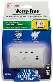 Kidde C3010 Worry-Free 10-Year Sealed Lithium Battery Operated CO Alarm