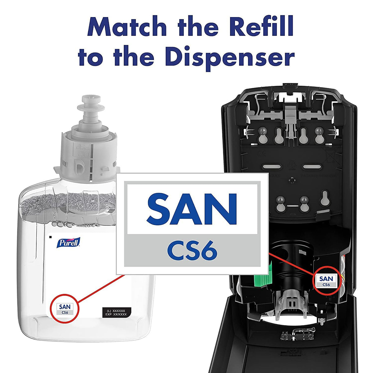 CS6 Automatic Hand Sanitizer Dispenser by Purell – 1200 mL, Durable ABS Plastic (recycling code number 7)., Graphite, Model 6524-01