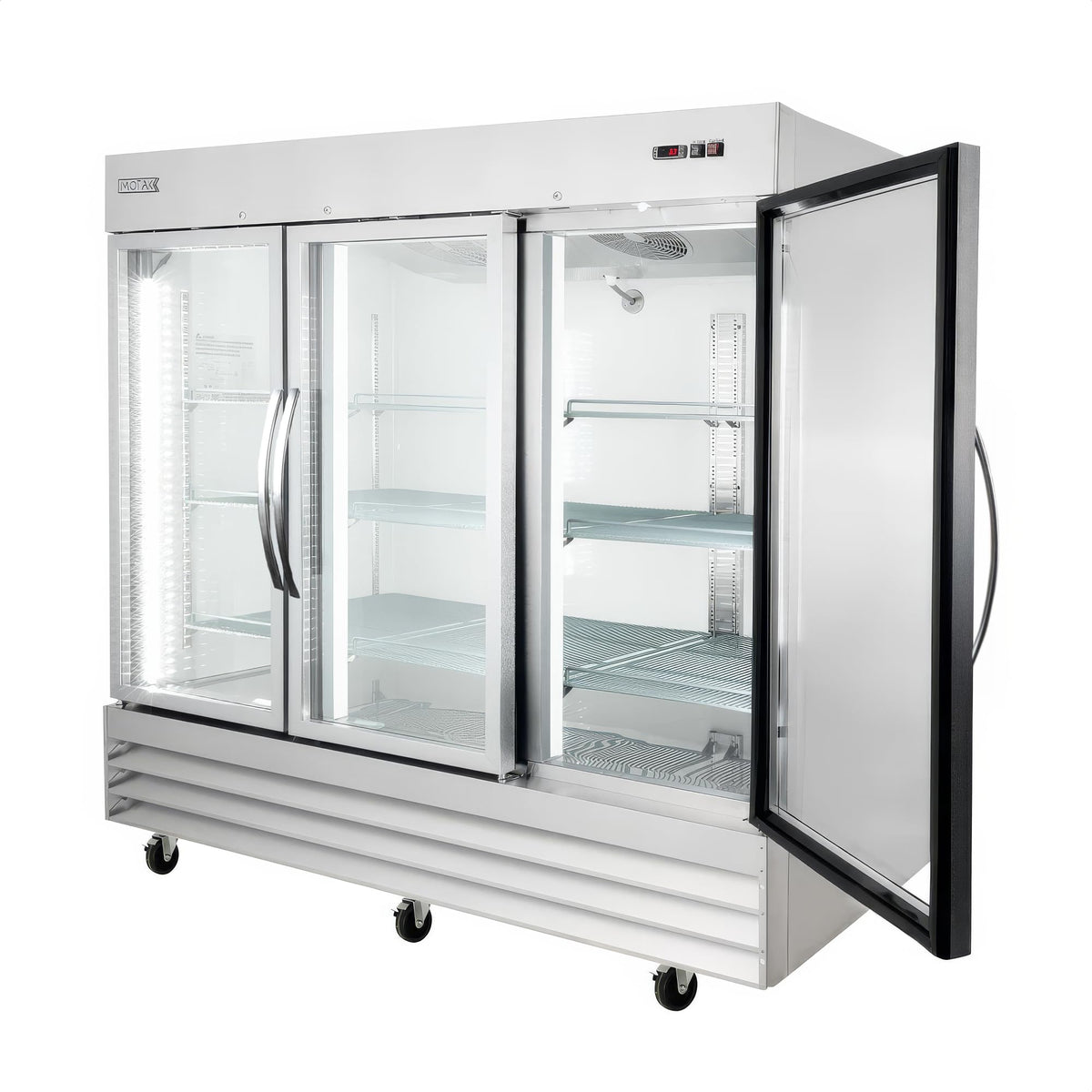 80 4/5" Three Section Reach In Refrigerator by MOTAK – 83.46x35.04x83.46, In Description, Check Images, Model MSD-3DR-BAL-80-G-X