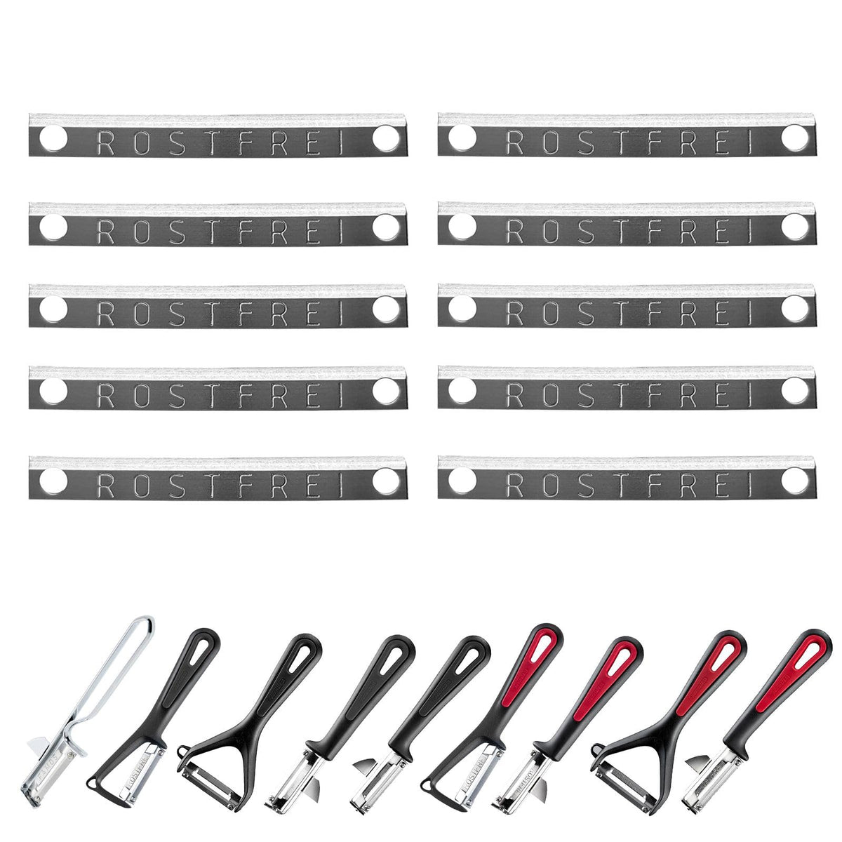 Kitchen 10 Spare Blades by Westmark – One size, Stainless Steel, Model 11060250