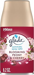 Glade Automatic Spray Refill, Air Freshener for Home and Bathroom, Blooming Peony & Cherry, 6.2 Oz