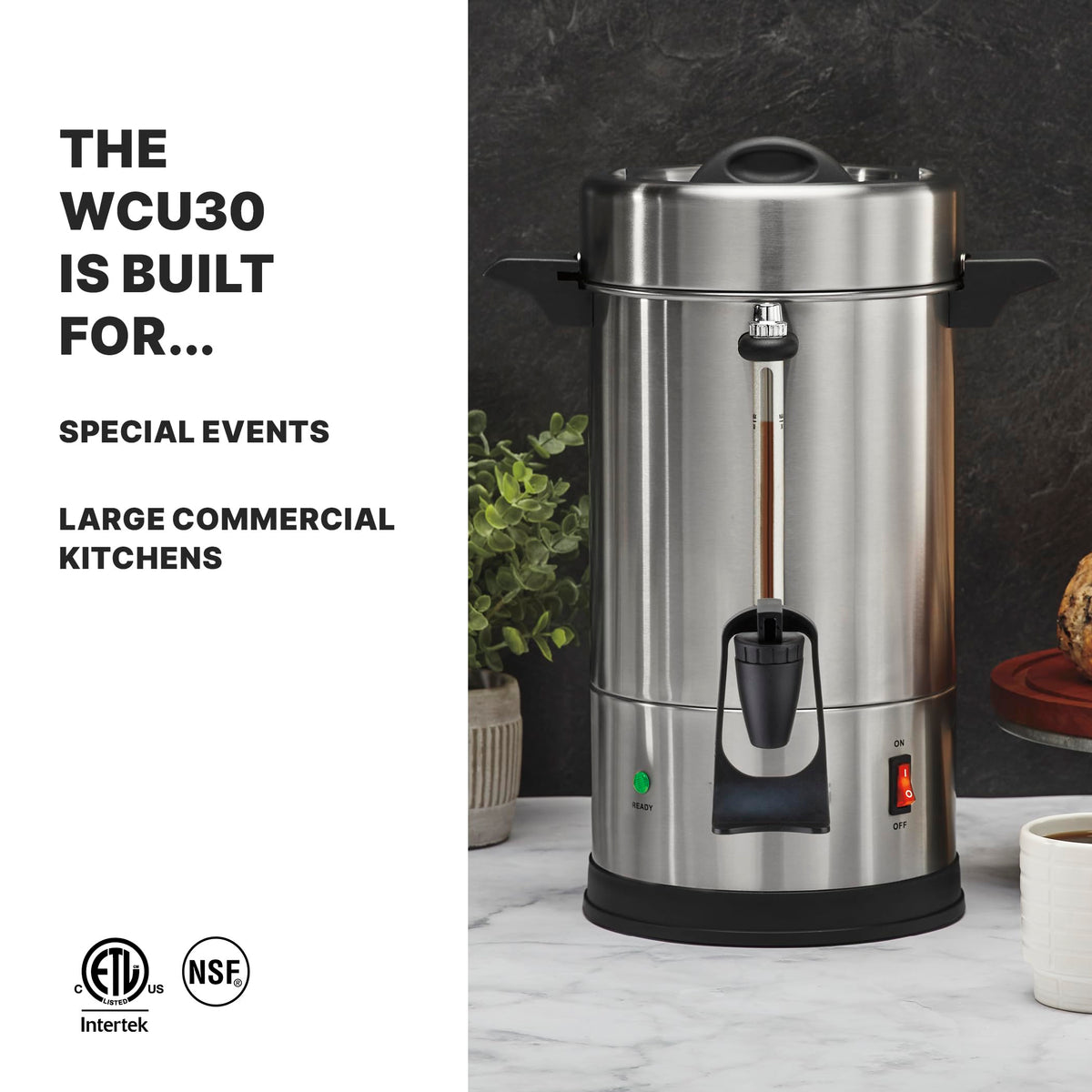 Waring 30-Cup / 30 Cup Capacity / Silver Coffee Urns