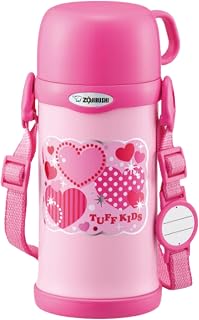 Zojirushi SC-MC60-PA Water Bottle with Cup, Stainless Steel Bottle, 20.3 fl oz (600 ml), Pink