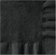 Hoffmaster 020212 Beverage Napkin, Coin Embossed, 1-Ply, 1/4 Fold, 10" Length x 10" Width, Black (8 Packs of 125)