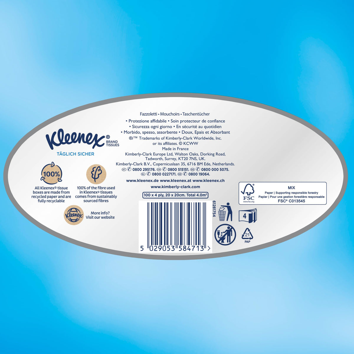 Kleenex White / 100 Count (Pack of 1) / NEW Paper & Plastic