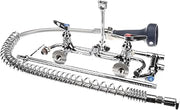 T&S Brass B-0133-A12-B08 Easy Install Pre-Rinse Spring Action 8-Inch Wall Mount Base 12-Inch Add-On Wall Bracket B-0108