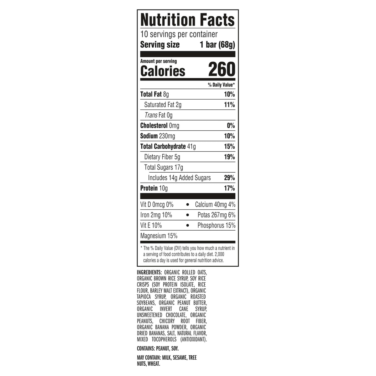 Energy Protein Bars - Peanut Butter Banana with Dark Chocolate - Made with Organic Oats - Energy Bars - Non-GMO - 10 Count (Pack of 4) by CLIF Bar – 10 Count (Pack of 4)