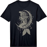Men's Disney The Little Mermaid Ariel Crescent Moon Sketch Performance T-Shirt