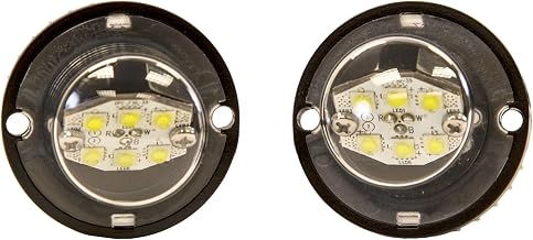 Buyers Products 8891215 Hideaway LED Strobe Light Kit For Trucks, 2 Clear Hidden Strobes Light Heads, Headlight And Tail Light Flasher Kit, 19 Adjustable Patterns, 15 Foot, Work Truck Lighting