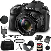 Panasonic Lumix DMC-FZ2500 Digital Camera (DMC-FZ2500) - Bundle - with 256GB Memory Card + DMW-BLC12 Battery + Digital Flash + Soft Bag + 12 Inch Flexible Tripod + Cleaning Set + More